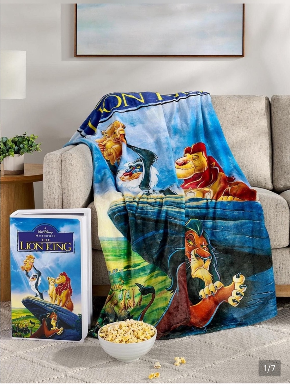 Giant VHS Disney The Lion King Plush Throw Blanket (factory sealed) NEW!